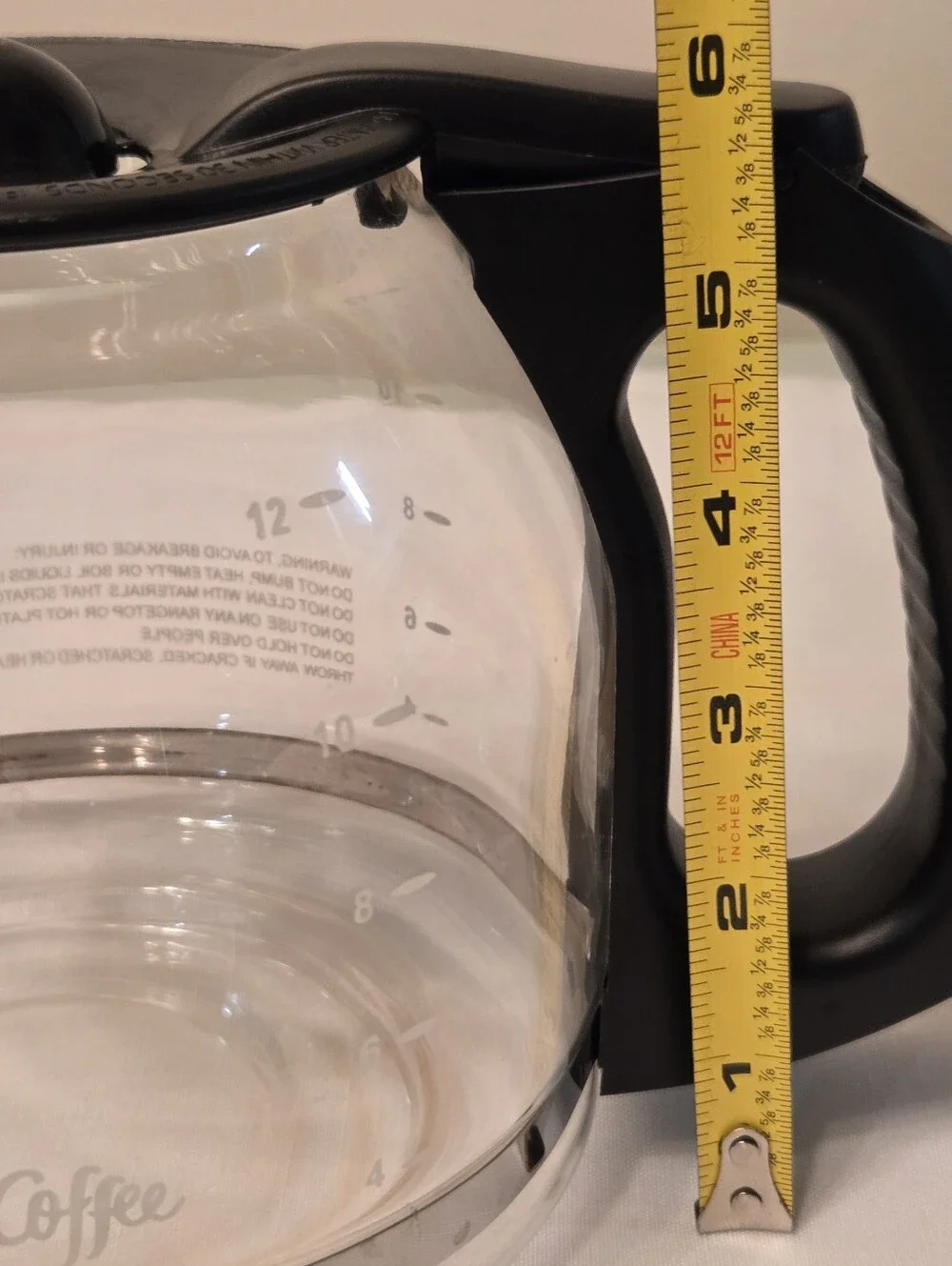 Mr. Coffee 12 Cup Black Coffee Pot Replacement Used Good Condition